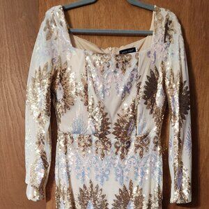 Nude/gold and baby blue